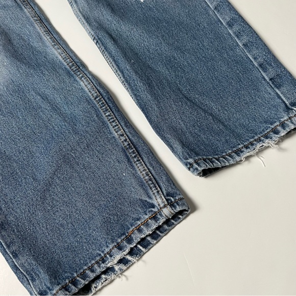 020 - VINTAGE 00s LEVIS STRAUS 505s PAINT SPLATTER 32 x 26 DENIM PANTS JEANS - Picture 2 of 9